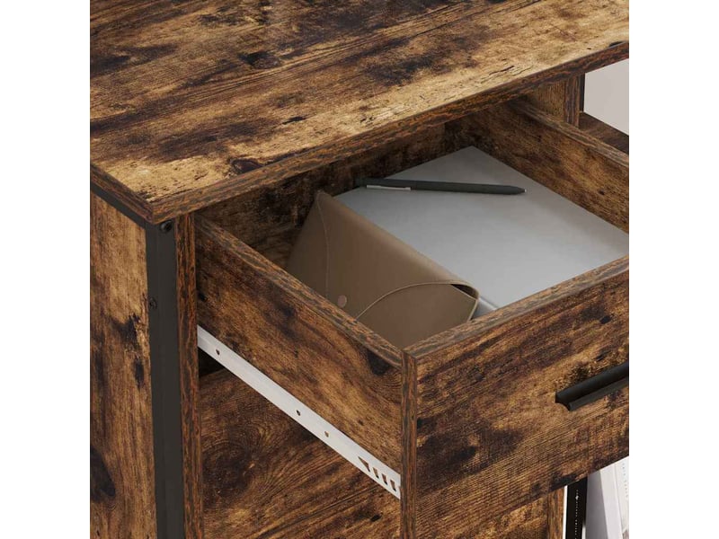  Commode chambre, cabinet avec station de charge 76 x 41 x 72 cm chêne fumé  - Conforama D