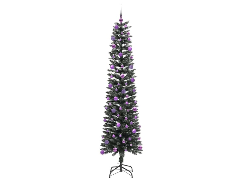  Sapin de noël - arbre de noël artificiel vert 210 cm pvc, plastique et acier  - Conforama D