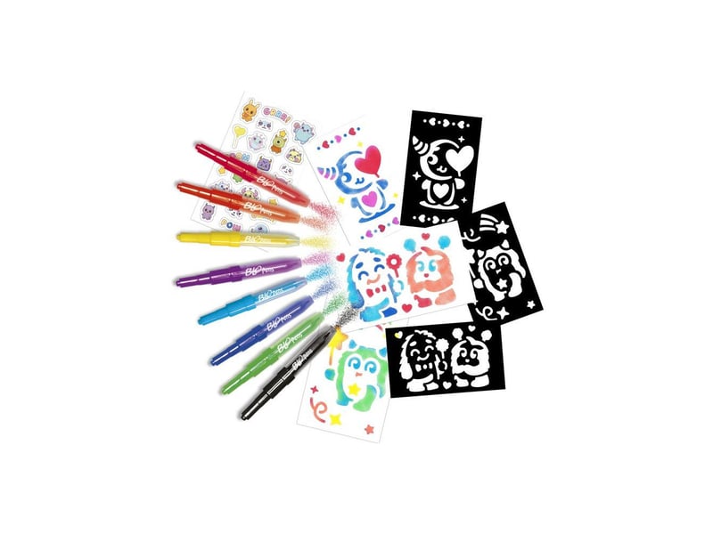  Set coloriage marqueurs enfants 5 ans 8 feutres 30 stickers modèles monstres LAN3181860241400 - Conforama C
