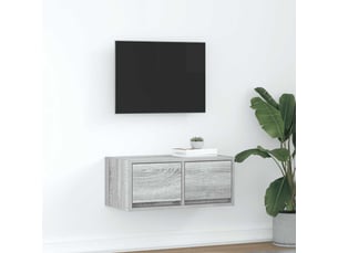 Meuble tv coloris gris 60 cm <strong></strong>  <strong></strong>