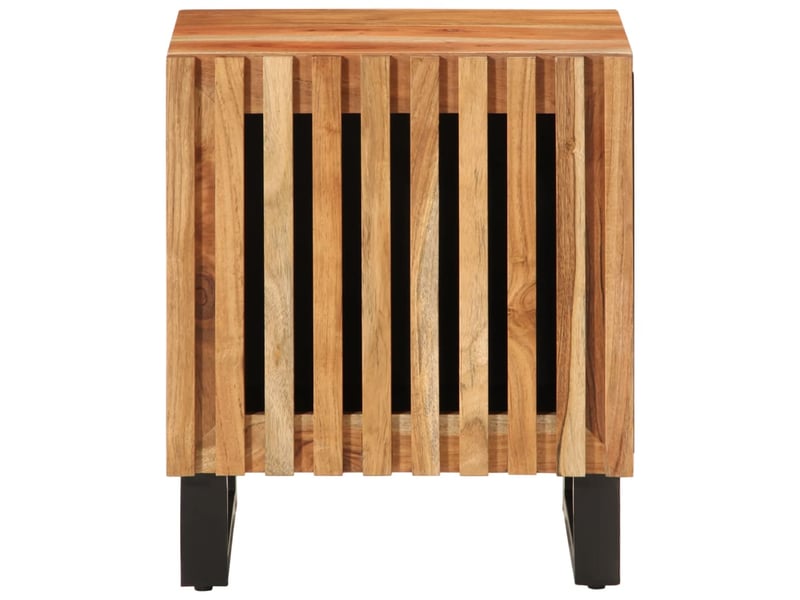  Lot de 2 tables de chevet - cabinet de chevet - table de nuit 40x34x46 cm bois d'acacia massif  - Conforama C