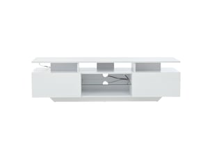 Meuble tv coloris blanc 160 cm <strong></strong>  <strong></strong>