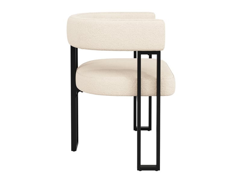  Lot de 6 chaises en tissu et métal coloris beige chaise beige - Conforama D