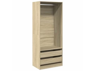 Garde-robe, armoire de rangement chêne sonoma 80x50x200 cm bois d'ingénierie shl37795