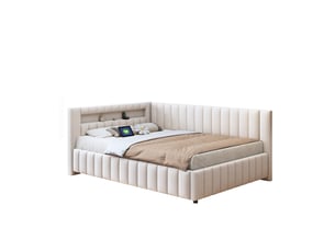 Lit simple 140x200 cm    coloris beige