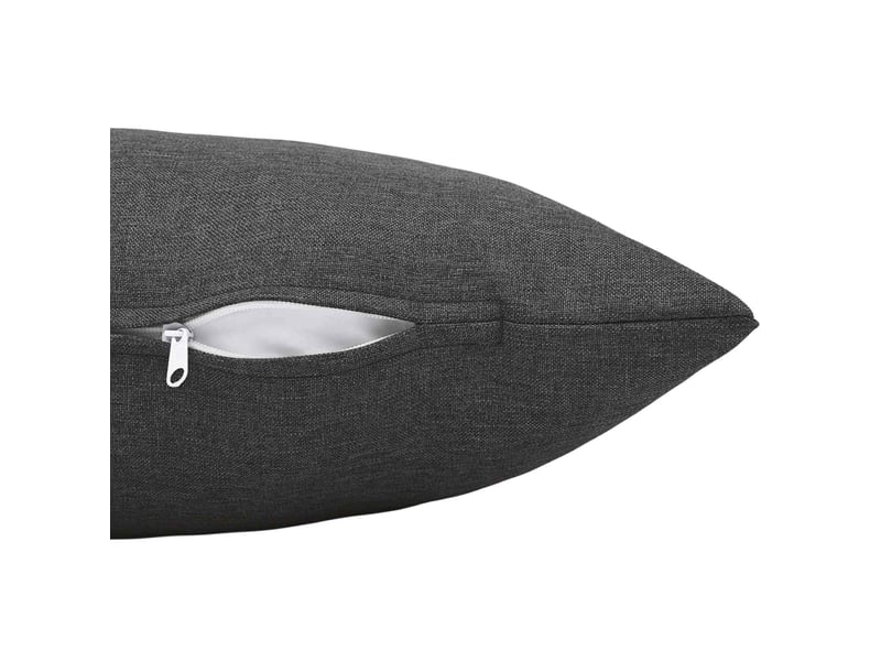  Lot de 6 coussins avec oreiller, coussins décoratifs heerlen gris foncé tissu cf50698  - Conforama D