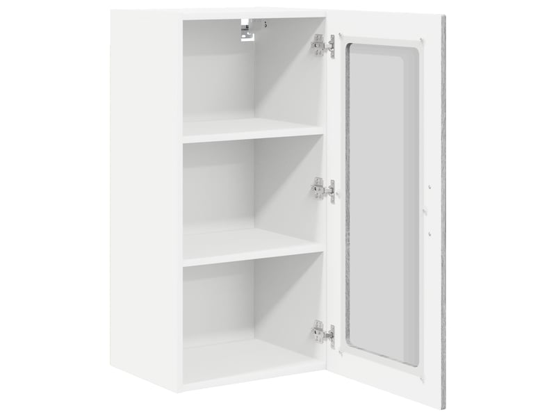 Cabinet en verre mural 2 pcs gris sonoma bois d'ingénierie shl7345 - Conforama E