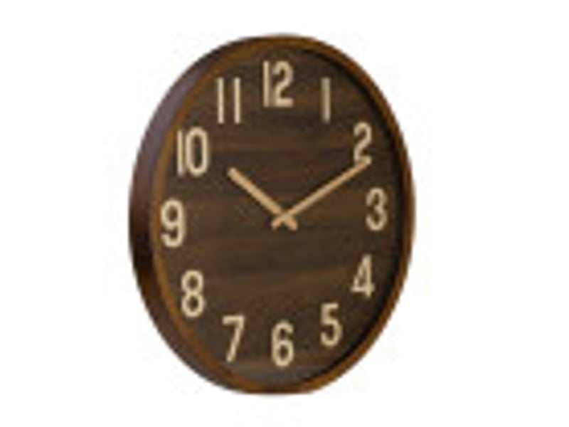  Horloge murale fabrilamp borgoña 60 x 60 cm bois foncé mouvement continu 215816084 - Conforama D