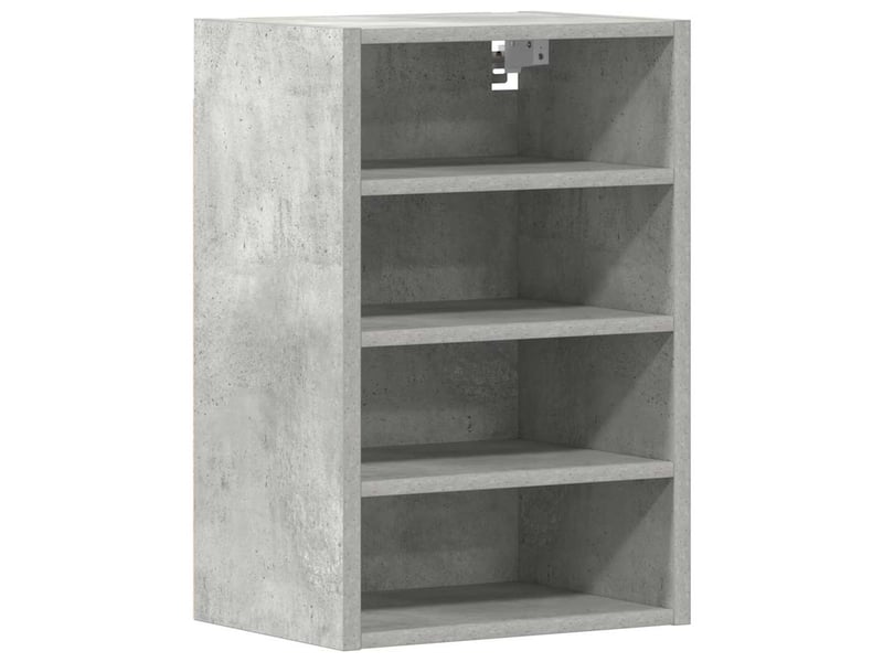 Meuble de rangement cuisine, armoire suspendue gris béton 40x29,5x60cm bois d'ingénierie - Conforama A