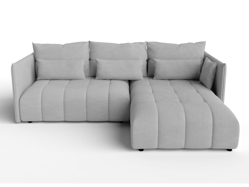 Canapé d'angle gris clair avec fonction couchage cosmova Cosmova - Conforama A