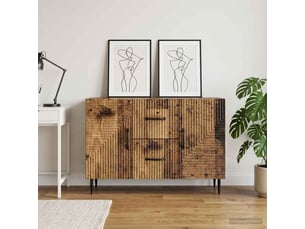 Buffet - bahut - meuble de rangement bois ancien 89 x 34,5 x 60 cm bois d'ingénierie