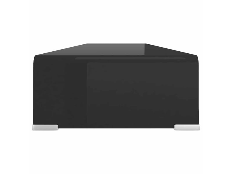  Meuble tv - banc tv - meuble de rangementsupport pour moniteur 110x30x13 cm verre noir  - Conforama D