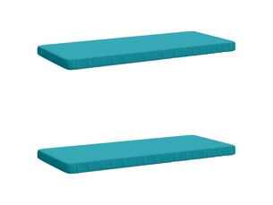 Lot de 2 coussins de banc, coussins d'assise vught 100 % polyester turquoise cf58179