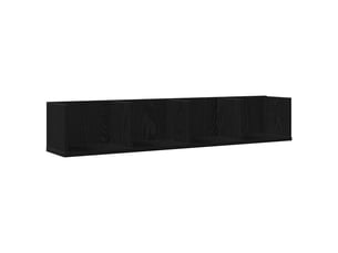 Étagère flottante, étagère suspendue montage mural chêne noir 100 x 18 x 18 cm cf42498