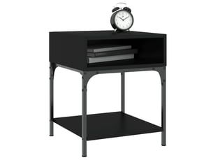 Lot de 2 tables de chevet - cabinet de chevet - table de nuit noir 40x41x50 cm bois d’ingénierie