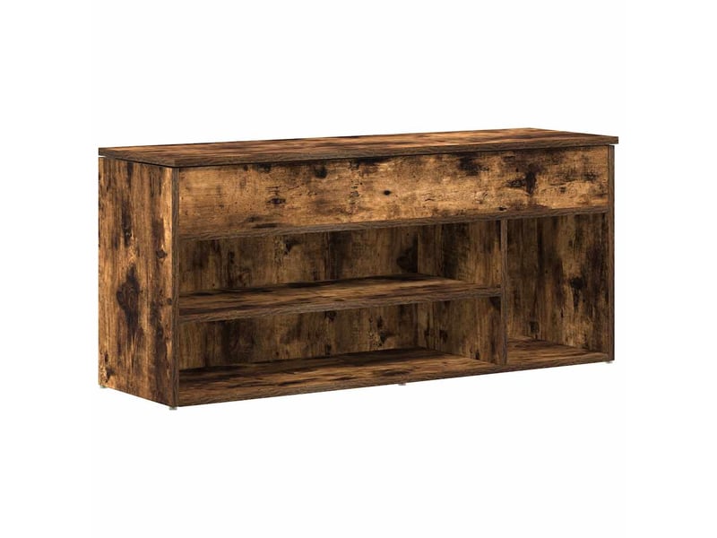  Banc à chaussures, meuble à chaussures chêne fumé 102x30,5x45 cm bois d'ingénierie  - Conforama A
