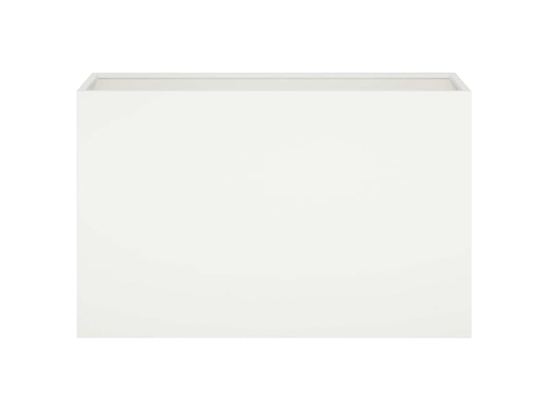  Jardinière - cache-pot de jardin blanc 80 x 30 x 40 cm acier laminé à froid  - Conforama C