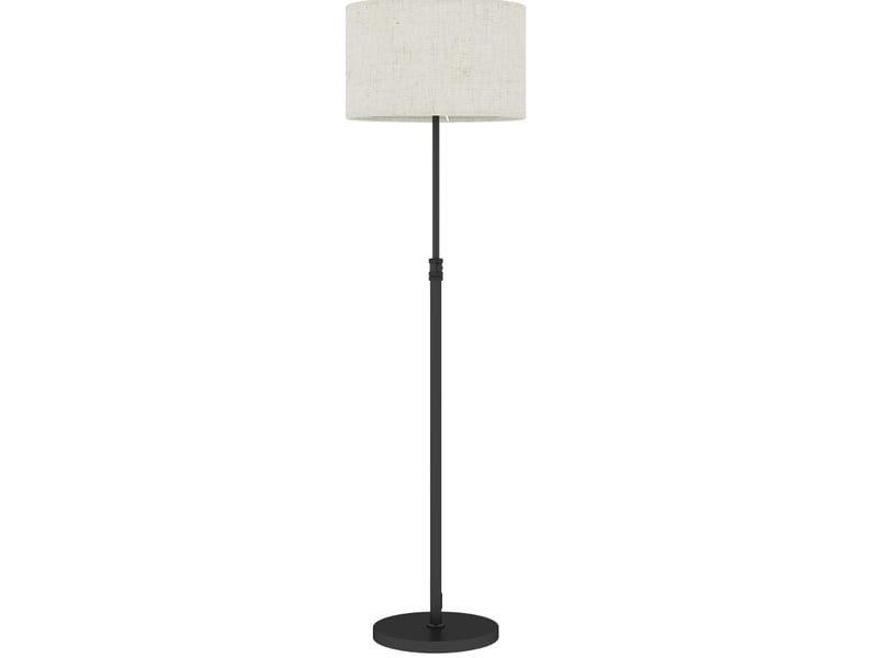 Lampadaire 40 x 40 x 133-168 cm en métal réglable avec télécommande et interrupteur au pied noir chicfurn  - Conforama A