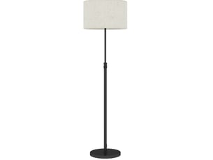 Lampadaire 40 x 40 x 133-168 cm en métal réglable avec télécommande et interrupteur au pied noir chicfurn