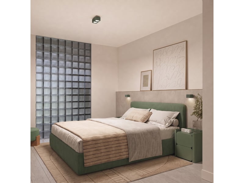  Plafonnier riff 1 vert olive gx53 aluminium moderne 6x10x10cm SL.3053 - Conforama C