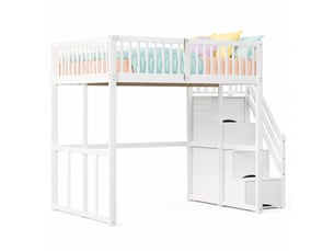 Lit mezzanine 140x200 cm STILVORA   coloris blanc