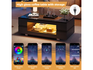 Table basse coloris noir <strong></strong> <strong>noir</strong>