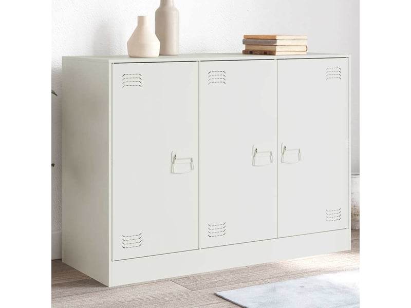 Buffet - bahut - meuble de rangement blanc 99x39x73 cm acier  - Conforama B