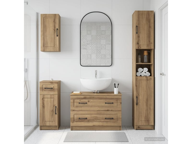Ensemble de 4 pièces d'armoires de salle de bain utrecht cf63273 - Conforama B