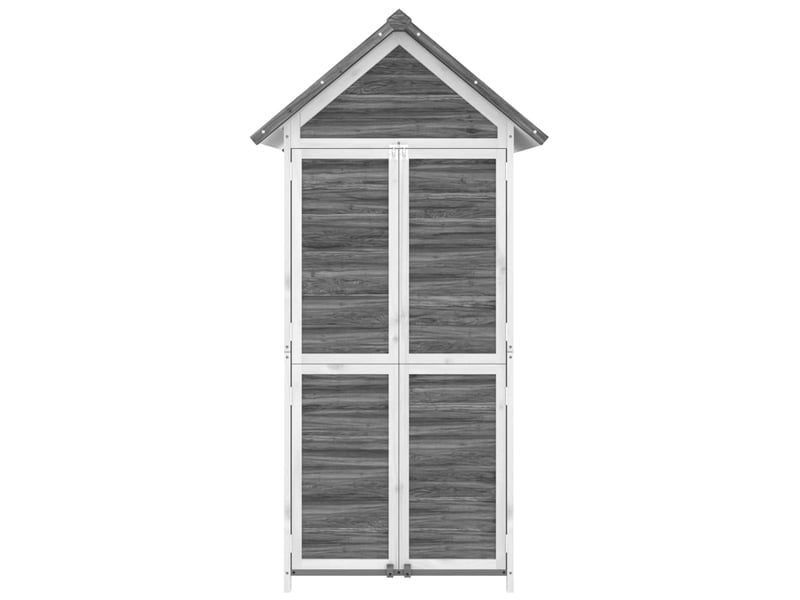  Abri à outils de jardin | armoire à outils gris 89x52,5x175 cm bois massif pin  - Conforama D