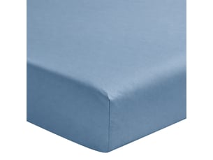 Drap housse uni en percale de coton bio, bonnet de 35cm, les essentiels