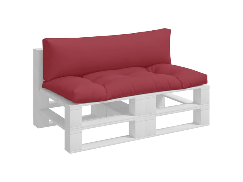  Lot de 2 coussins de palette, coussins de canapé rouge bordeaux tissu cf59605  - Conforama C