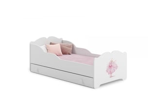 Lit simple 90x190 cm   ANNA +SZU 140x70 KSIEZNICZKA coloris rouge