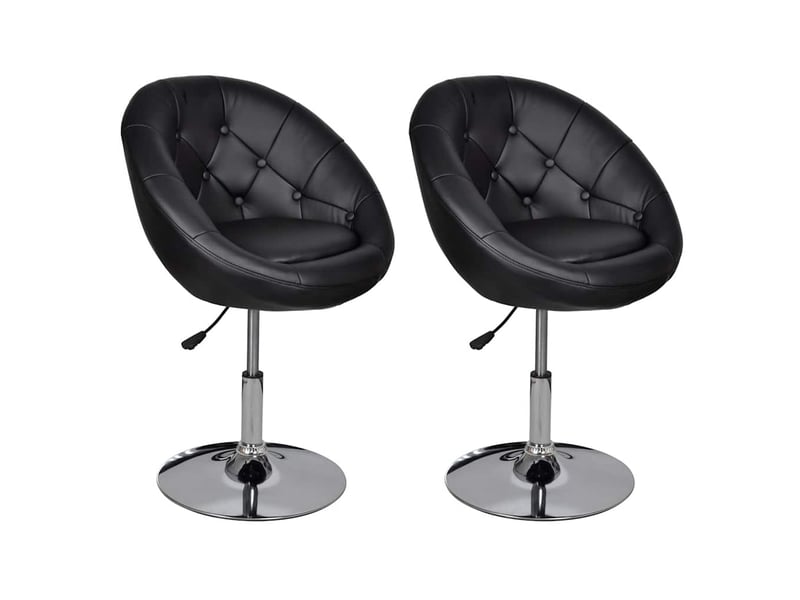  Lot de 2 tabouret de bar, chaise de bar noir similicuir shl28269  - Conforama A