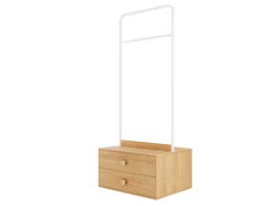 Armoire 0 porte(s) aucune 2 tiroir(s) HAVRYA coloris bicolore largeur 70 cm