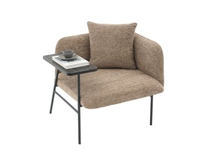 Fauteuil fixe  <strong></strong> Tissu marron
