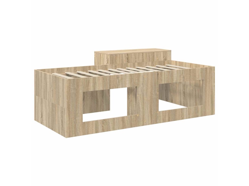  Lit haut pour enfants - lit jeune avec bureau chêne sonoma 80 x 200 cm  - Conforama E