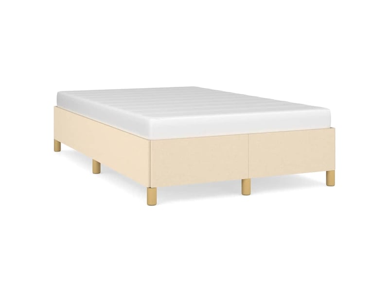  Lit double- lit adulte -  cadre de lit sans matelas crème 120x190 cm tissu  - Conforama A