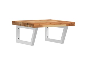 Étagère de vasque murale acier et bois massif d'acacia shl286