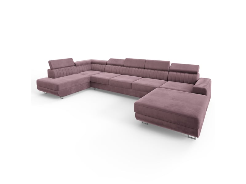 Canapé d'angle gaian, velours bruyère - Conforama A