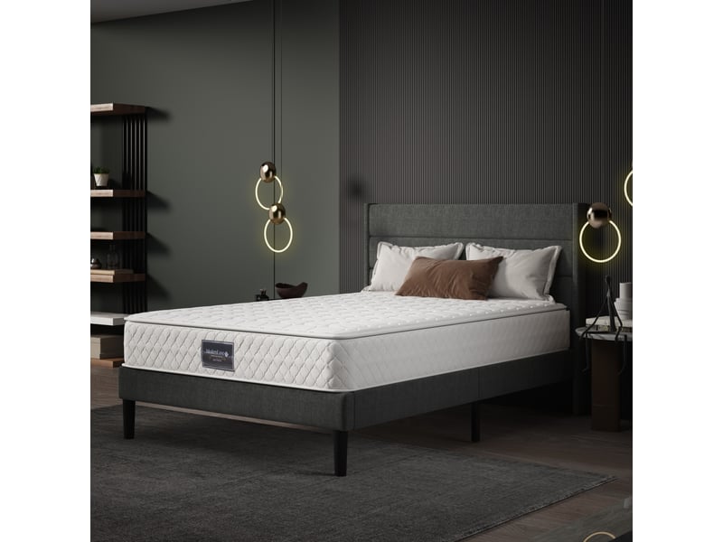  Matelas ressorts ensachés 140x200x25 cm - matelas 7 zones avec surmatelas intégré - certifié oeko-tex- blanc  - Conforama D