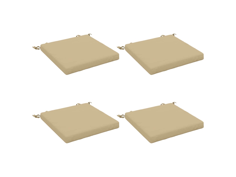 Lot de 4 coussins de siège, coussins d'assise soest 100 % polyester beige cf60289 - Conforama A