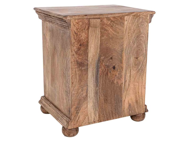  Table de chevet en bois brun fabriquée à la main, 50x40x59 cm h  - Conforama E