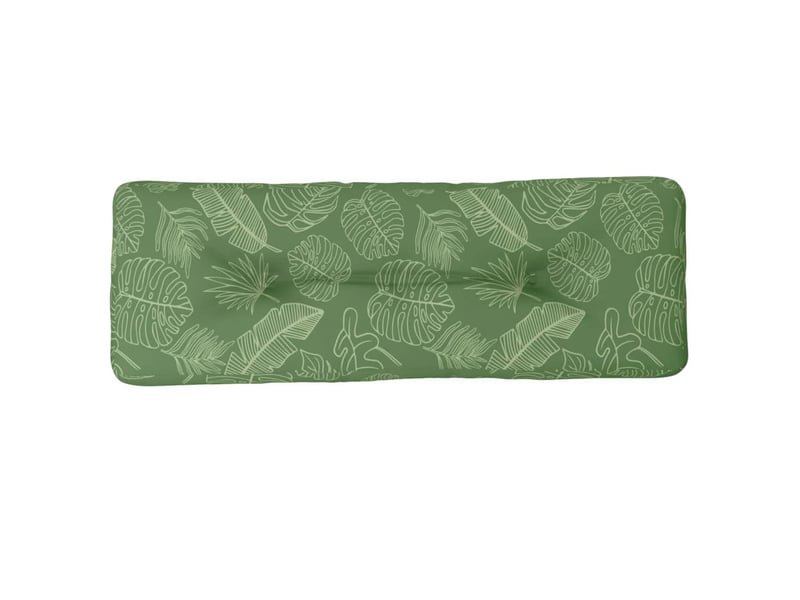  Coussin de palette, coussin de chaise, coussin de canapé à motif de feuilles 120x40x12 cm tissu cf55261  - Conforama D