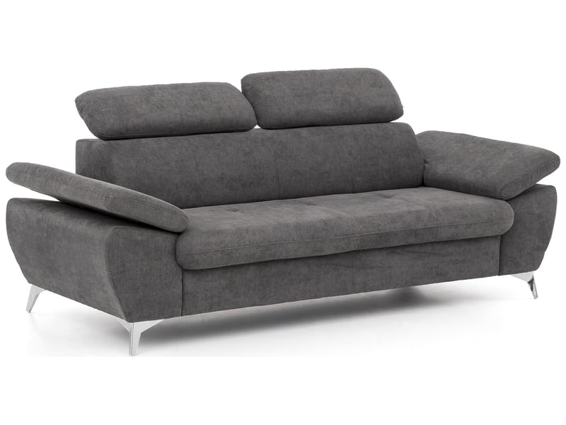 Canapé droit 3 places en tissu ALLY 2 coloris gris - Conforama B