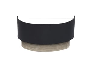 Applique murale fabrilamp tania noir bois gris 1 x e27 15x30x16 cm