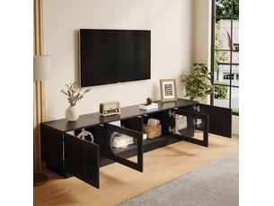 Meuble tv coloris noir 200 cm <strong>MODFU</strong> <strong></strong>