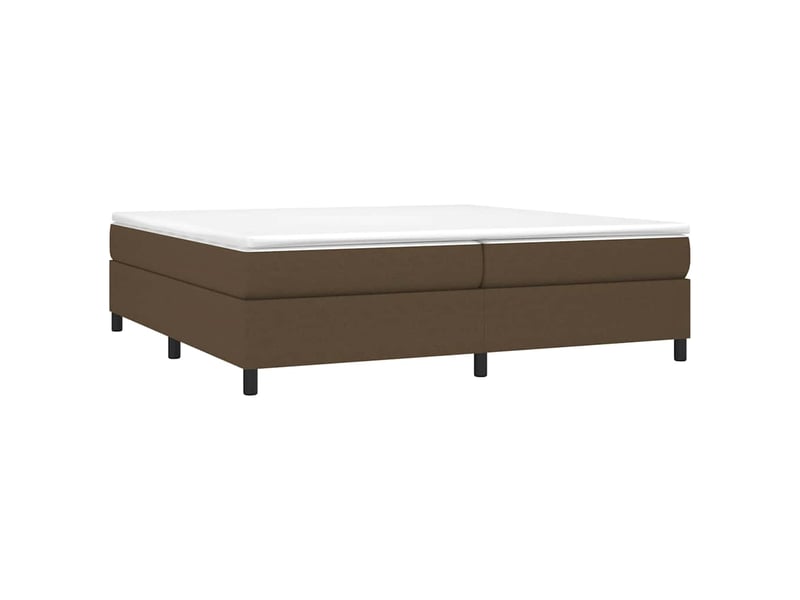  Lit double- lit adulte -  cadre de lit à lattes marron foncé 200x200 cm tissu  - Conforama B