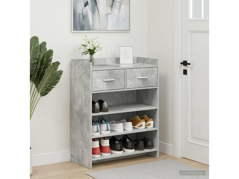  Meuble à chaussure, cabinet à chaussures 73,5x36x92 cm bois d'ingénierie shl7768  - Conforama B