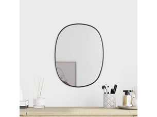 Miroir  à fixer coloris noir <strong></strong>  <strong></strong> - 40 cm x 30 cm