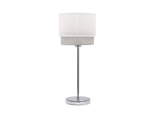 Lampe à poser fabrilamp kenya blancgris 1 x e14 45 x 18 x 18 cm